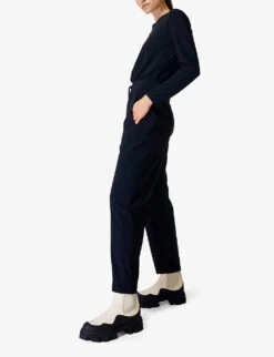 Sweaty Betty Explorer Tapered-leg Stretch-woven Jumpsuit -Ted Bakee Fashion Shop R04074782 BLACK ALT02