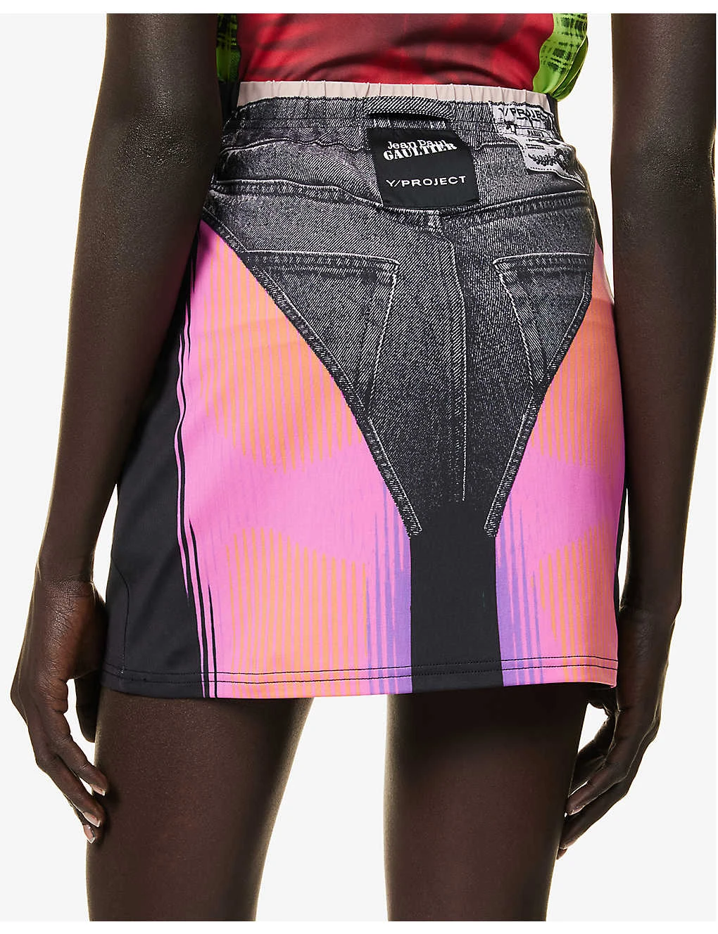 Y/Project X Jean Paul Gaultier Trompe L'Oeil Graphic-print Stretch-woven Mini Skirt 6 Y/Project X Jean Paul Gaultier Trompe L'Oeil Graphic-print Stretch-woven Mini Skirt - Image 6