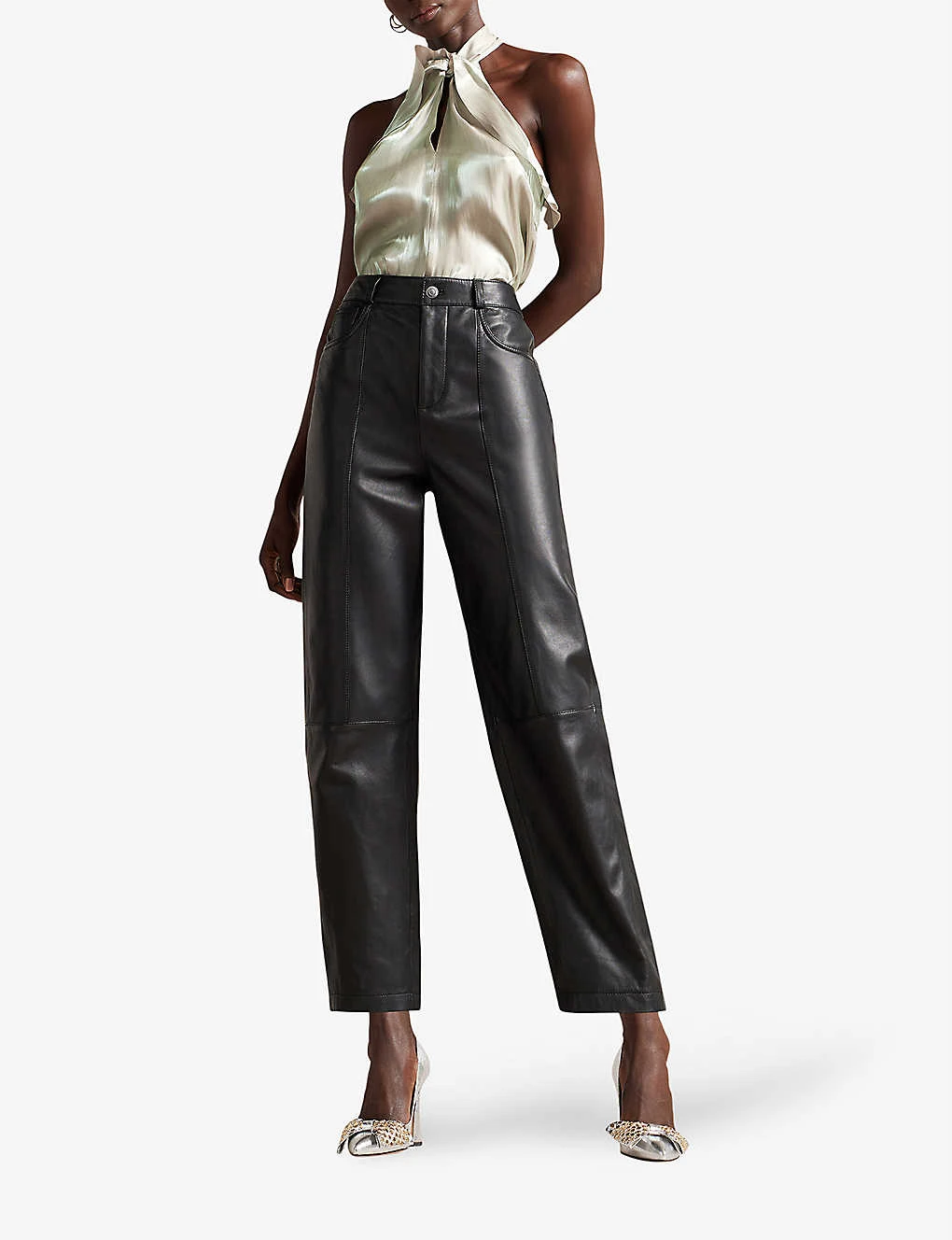 Ted Baker Rosebel Twist-neck Crepe Top 2 Ted Baker Rosebel Twist-neck Crepe Top - Image 2