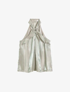 Ted Baker Rosebel Twist-neck Crepe Top