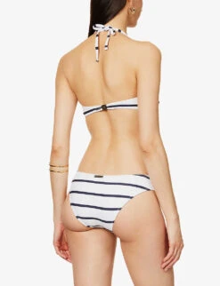 Long Island Recycled Polyester-blend Halter-neck Bikini Top -Ted Bakee Fashion Shop R04077237 NAUTICAL ALT03
