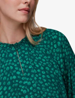 Whistles Lucy Lava Spot-print Woven Top -Ted Bakee Fashion Shop R04077985 MULTICOLOURED ALT04