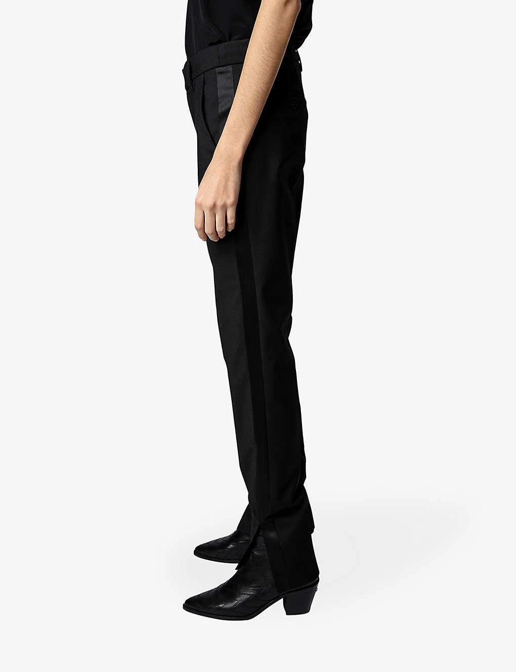 Zadig & Voltaire Prune Split Mid-rise Woven Trousers 5 Zadig & Voltaire Prune Split Mid-rise Woven Trousers - Image 5