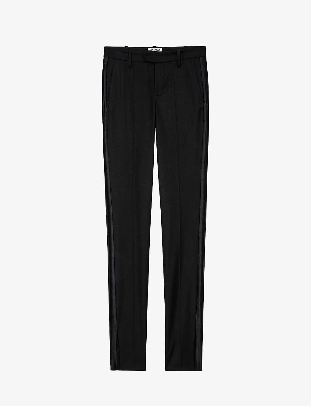 Zadig & Voltaire Prune Split Mid-rise Woven Trousers 1 Zadig & Voltaire Prune Split Mid-rise Woven Trousers