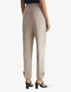 Reiss River Tapered High-rise Woven Trousers 9 Reiss River Tapered High-rise Woven Trousers -Ted Bakee Fashion Shop R04080306 STONE ALT03