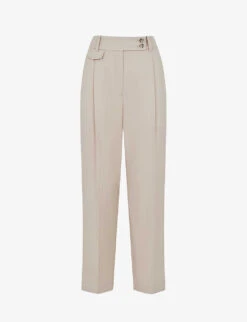 Reiss River Tapered High-rise Woven Trousers