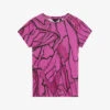 Ted Baker Kcarlia Abstract-print Stretch-cotton T-shirt