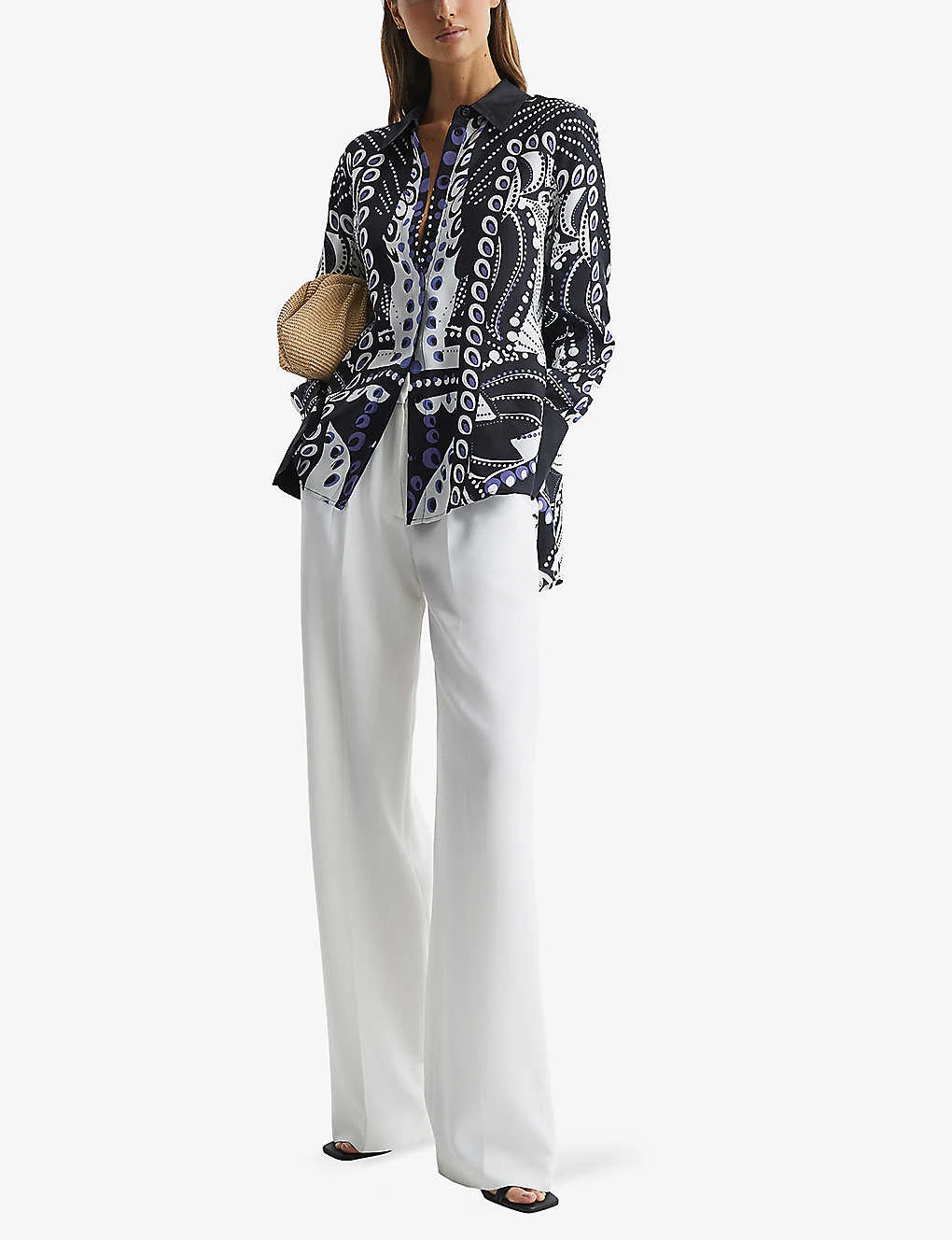 Reiss Rose Abstract-print Woven Shirt 2 Reiss Rose Abstract-print Woven Shirt - Image 2