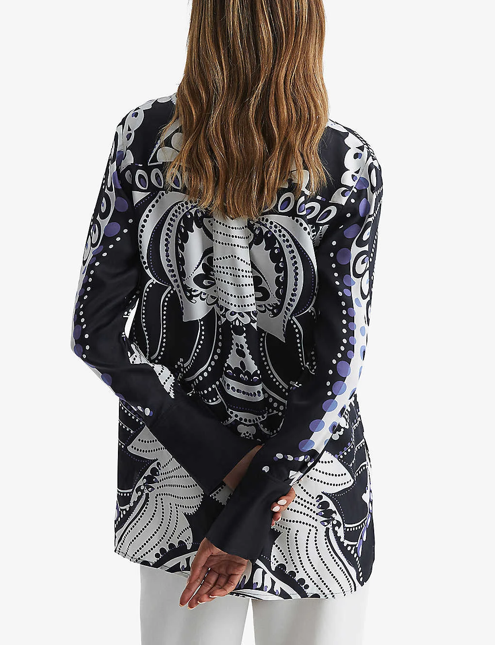 Reiss Rose Abstract-print Woven Shirt 4 Reiss Rose Abstract-print Woven Shirt - Image 4