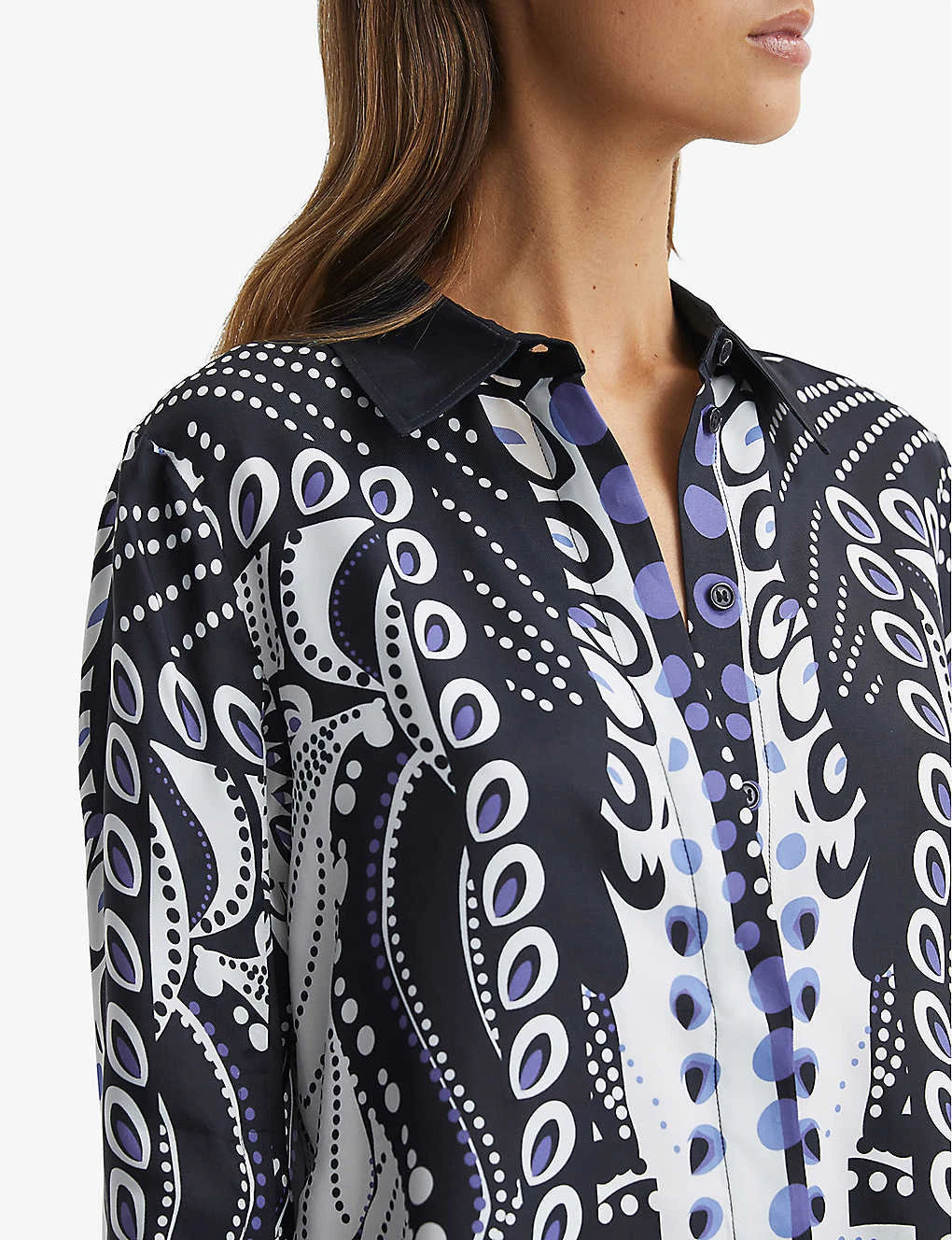 Reiss Rose Abstract-print Woven Shirt 5 Reiss Rose Abstract-print Woven Shirt - Image 5