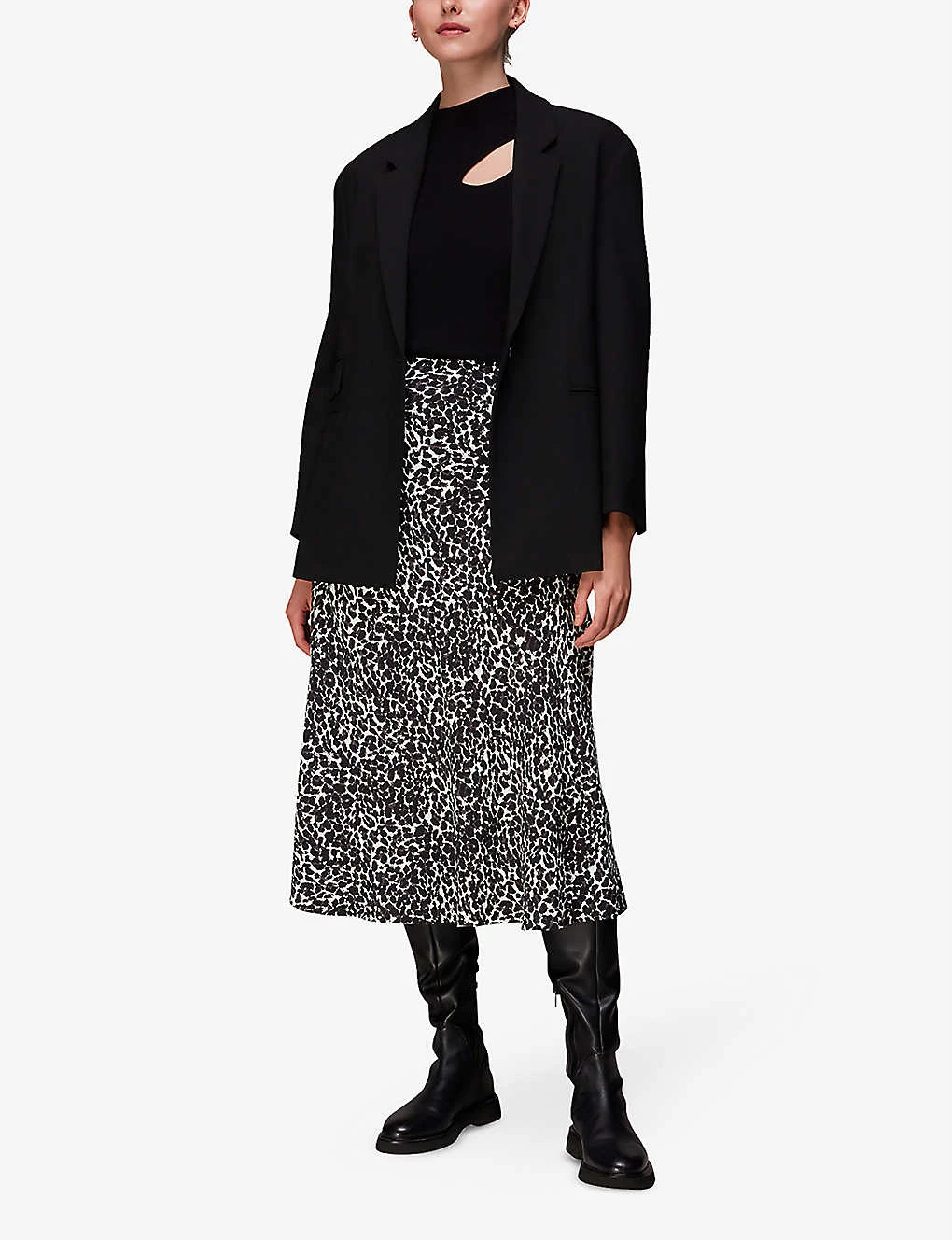 Whistles Shadow Leopard-print Woven Midi Skirt 2 Whistles Shadow Leopard-print Woven Midi Skirt - Image 2