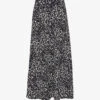 Whistles Shadow Leopard-print Woven Midi Skirt