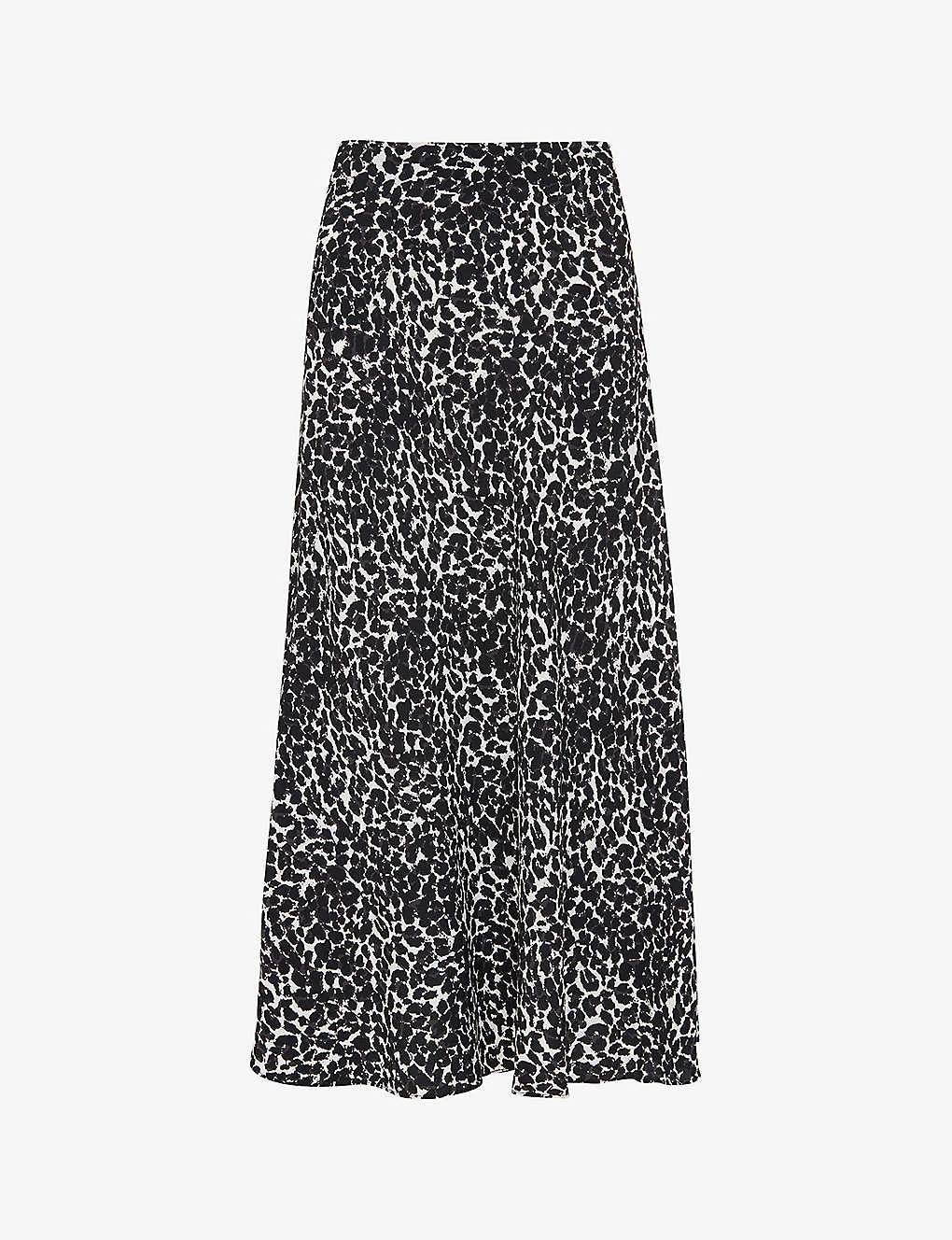 Whistles Shadow Leopard-print Woven Midi Skirt 1 Whistles Shadow Leopard-print Woven Midi Skirt