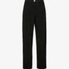 Ganni Drapey Relaxed-fit Straight-leg Mid-rise Recycled Polyester-blend Trousers