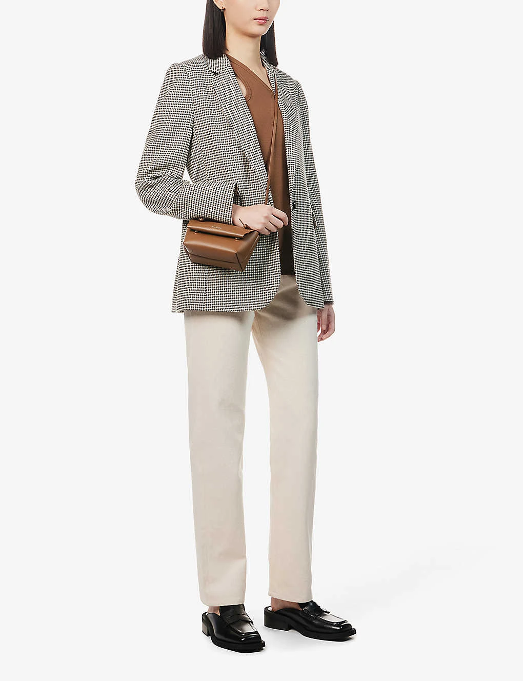 ME AND EM Oversized Houndstooth Flannel Blazer 2 ME AND EM Oversized Houndstooth Flannel Blazer - Image 2