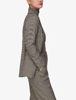 Whistles Elizabeth Check-woven Blazer -Ted Bakee Fashion Shop R04085624 MULTICOLOURED ALT02