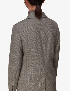 Whistles Elizabeth Check-woven Blazer -Ted Bakee Fashion Shop R04085624 MULTICOLOURED ALT03