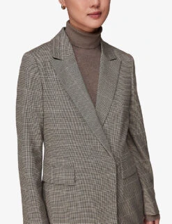 Whistles Elizabeth Check-woven Blazer -Ted Bakee Fashion Shop R04085624 MULTICOLOURED ALT04