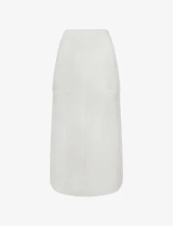 Reiss Axelle High-rise Linen-blend Midi Skirt
