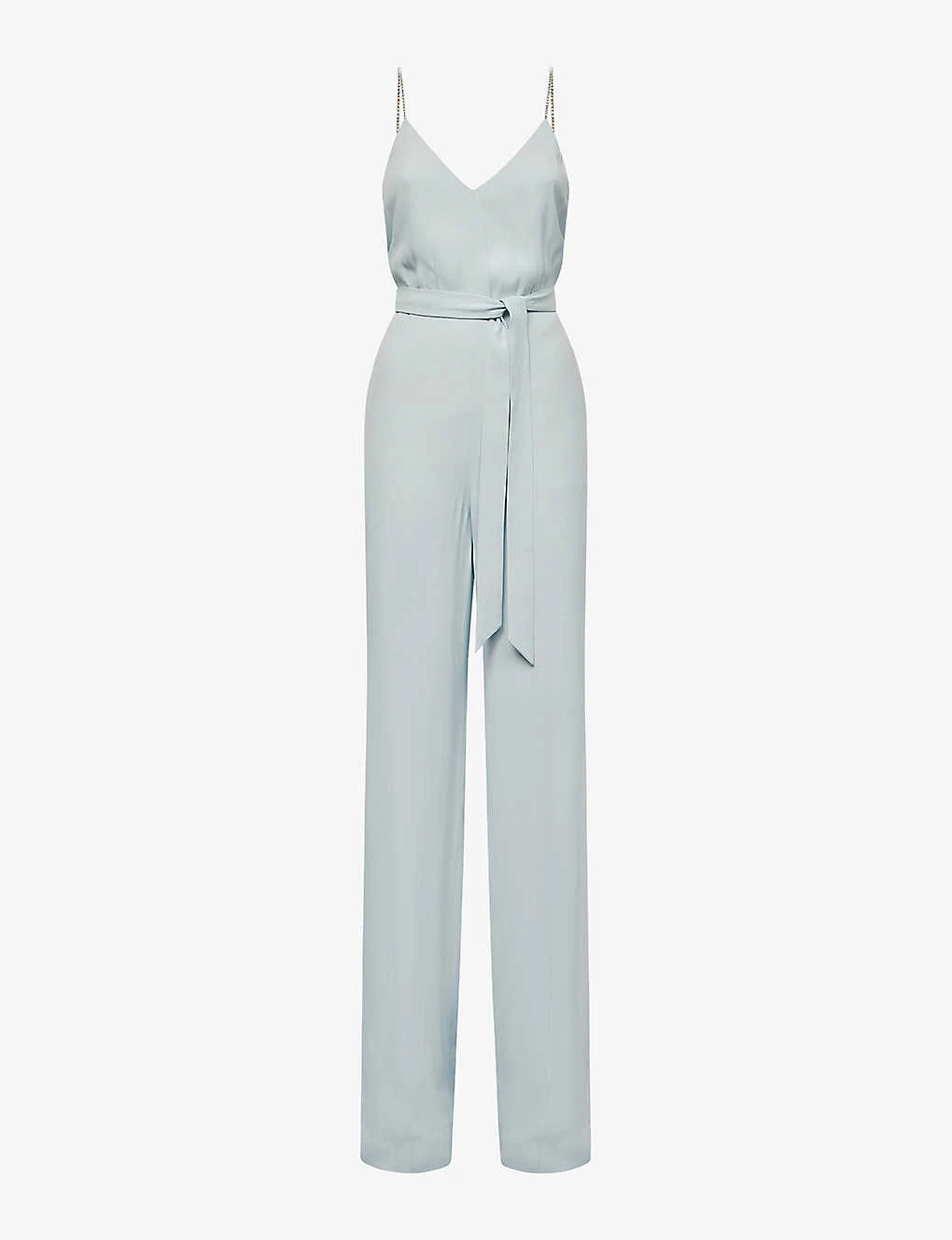 Reiss Irina Embellished-strap Belted-waist Woven Jumpsuit 1 Reiss Irina Embellished-strap Belted-waist Woven Jumpsuit