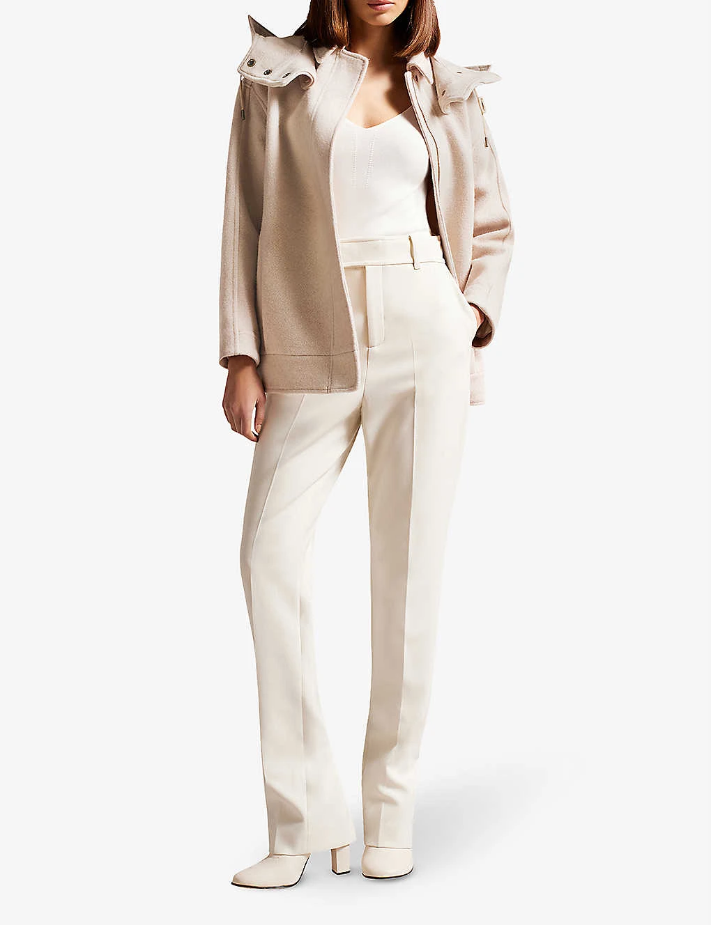 Ted Baker Dennia Oversized-fit Detachable-hood Wool Parka 2 Ted Baker Dennia Oversized-fit Detachable-hood Wool Parka - Image 2