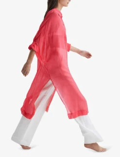 Reiss Ava Sheer Chiffon Kaftan -Ted Bakee Fashion Shop R04091636 PINK ALT02