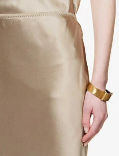 Joseph Isaak High-rise Silk-satin Midi Skirt 9 Joseph Isaak High-rise Silk-satin Midi Skirt -Ted Bakee Fashion Shop R04095183 PEWTER ALT04