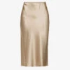 Joseph Isaak High-rise Silk-satin Midi Skirt