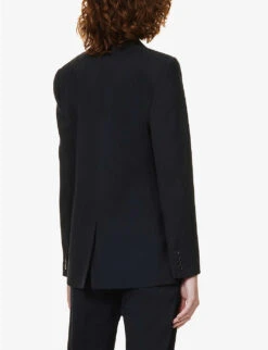 Joseph Jackie Single-breasted Stretch-wool Jacket -Ted Bakee Fashion Shop R04095271 NAVY ALT03