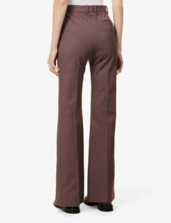 Joseph Tafira Wide-leg Mid-rise Stretch-woven Trousers 8 Joseph Tafira Wide-leg Mid-rise Stretch-woven Trousers -Ted Bakee Fashion Shop R04095478 TRUFFLE ALT03