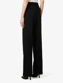 TOVE Amie Straight-leg Mid-rise Stretch-woven Trousers -Ted Bakee Fashion Shop R04096559 BLACK ALT03