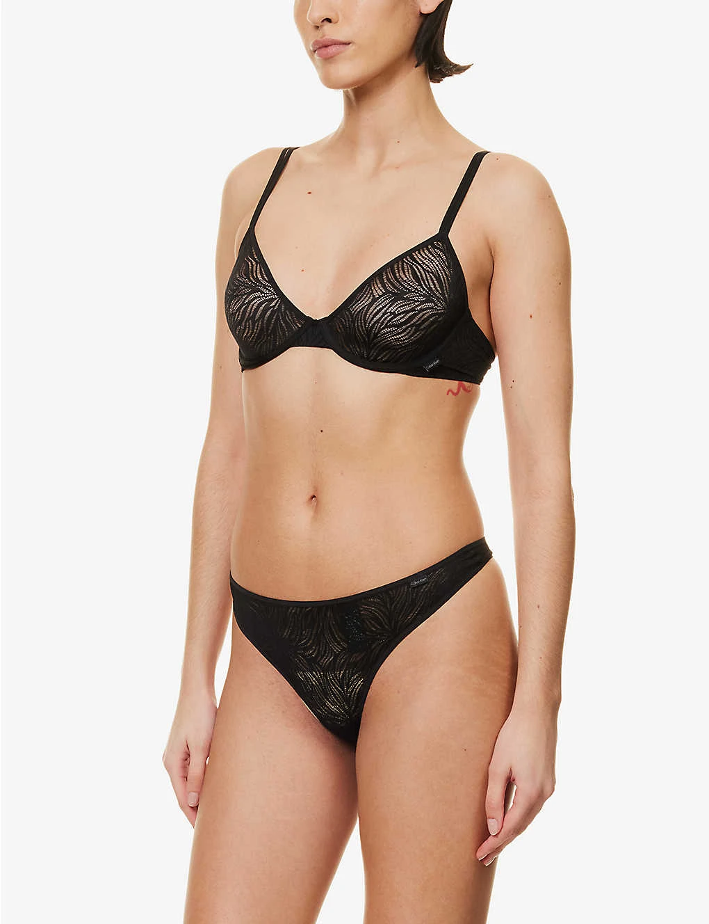 Calvin Klein Sheer Marquisette Embroidered Stretch-lace Bra 2 Calvin Klein Sheer Marquisette Embroidered Stretch-lace Bra - Image 2