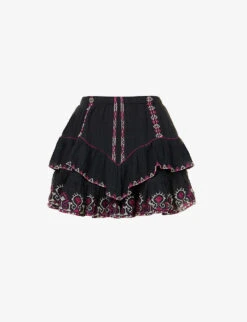 Isabel Marant Etoile Jocadia Embroidered-trim Cotton Mini Skirt