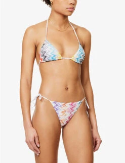 Missoni Spacedyed Chevron-knit Bikini -Ted Bakee Fashion Shop R04100186 KRG009ORESORTMULTICOL ALT02