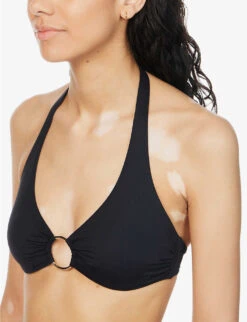 Melissa Odabash Brussels Ring-embellished Halter-neck Bikini Top 9 Melissa Odabash Brussels Ring-embellished Halter-neck Bikini Top -Ted Bakee Fashion Shop R04100767 BLACK ALT04