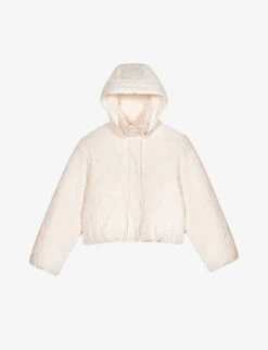 Maje Topstitched Quilted Shell Puffer Jacket
