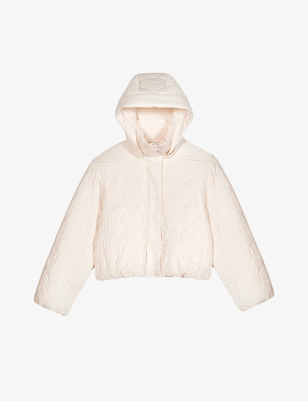 Maje Topstitched Quilted Shell Puffer Jacket 1 Maje Topstitched Quilted Shell Puffer Jacket