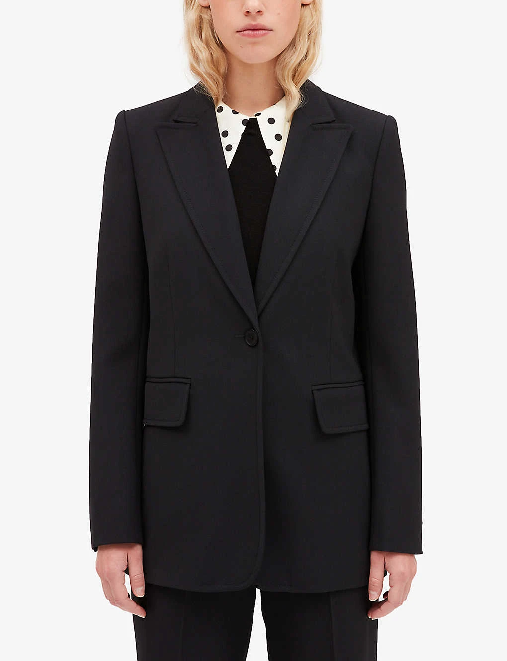 CLAUDIE PIERLOT Victory Single-breasted Polyester-blend Blazer 3 CLAUDIE PIERLOT Victory Single-breasted Polyester-blend Blazer - Image 3