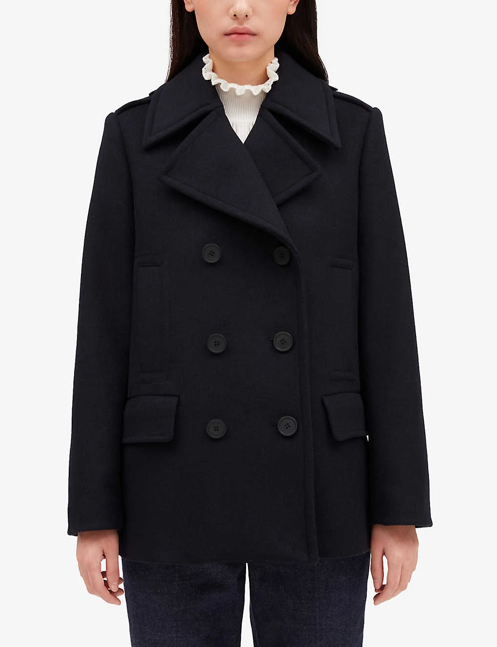 CLAUDIE PIERLOT Gaspard Double-breasted Wool-blend Coat 3 CLAUDIE PIERLOT Gaspard Double-breasted Wool-blend Coat - Image 3