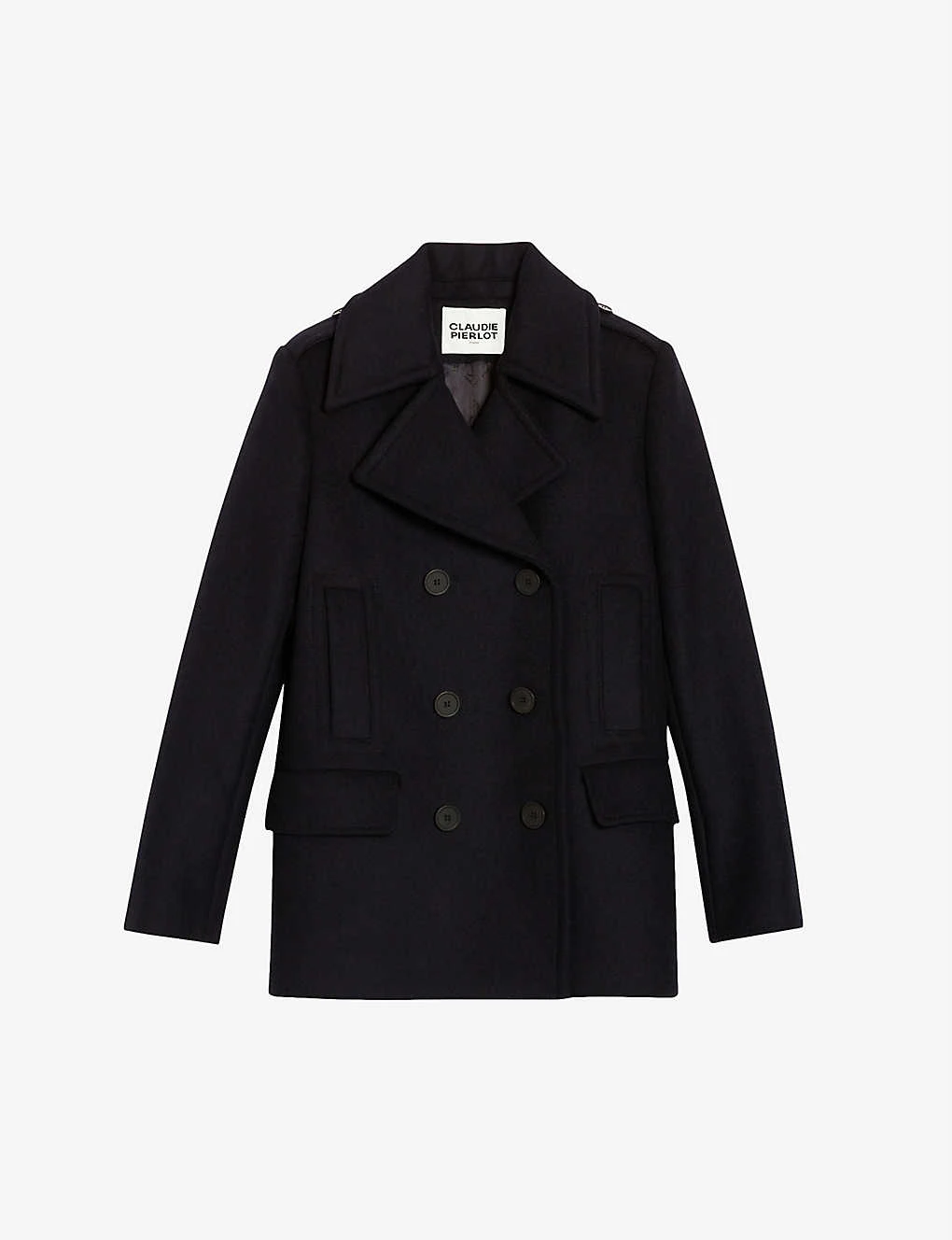 CLAUDIE PIERLOT Gaspard Double-breasted Wool-blend Coat 1 CLAUDIE PIERLOT Gaspard Double-breasted Wool-blend Coat