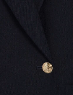 CLAUDIE PIERLOT Virginia Double-breasted Stretch-woven Blazer -Ted Bakee Fashion Shop R04104029 BLEUS ALT04