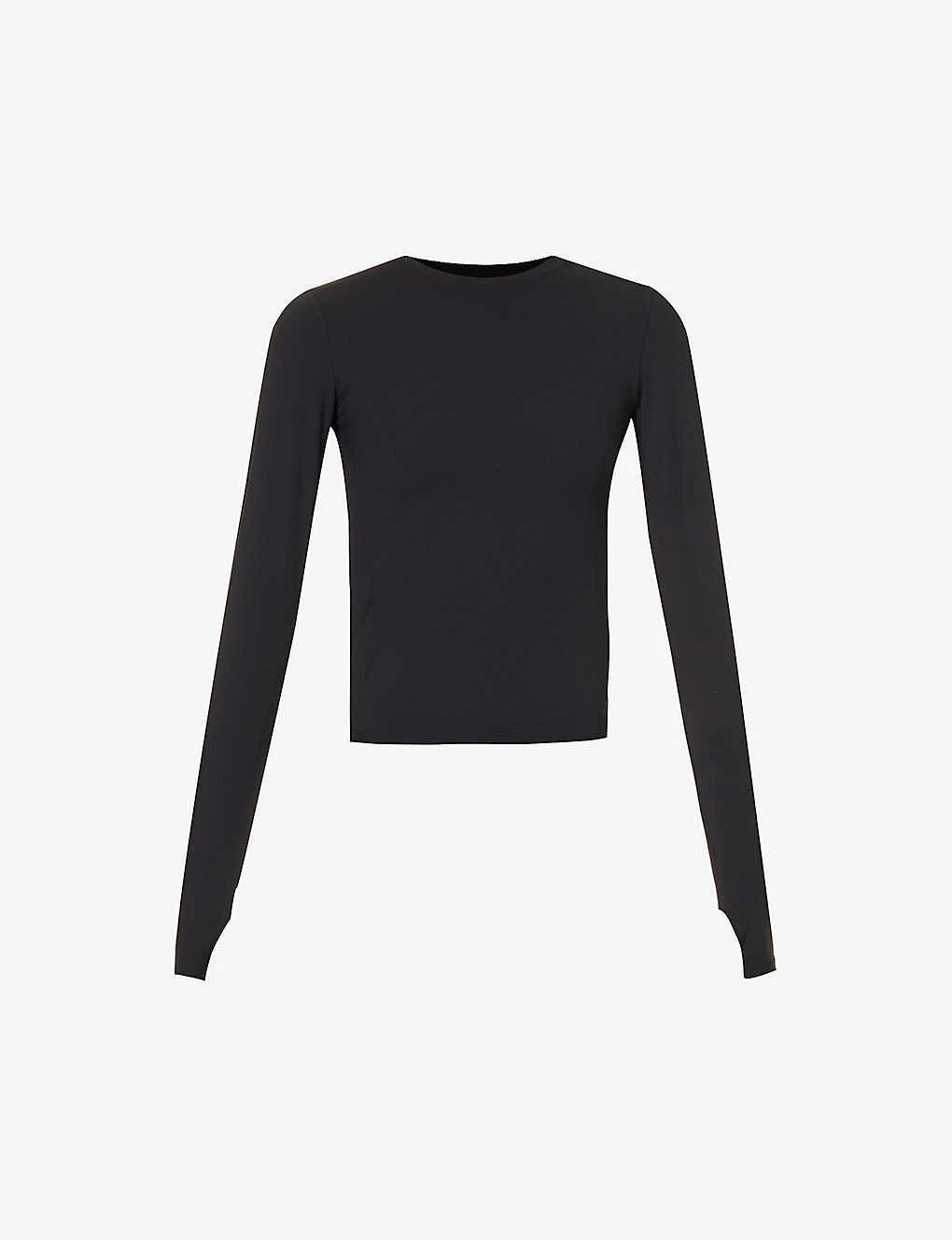 Fitted Long-sleeved Stretch-woven T-shirt 1 Fitted Long-sleeved Stretch-woven T-shirt