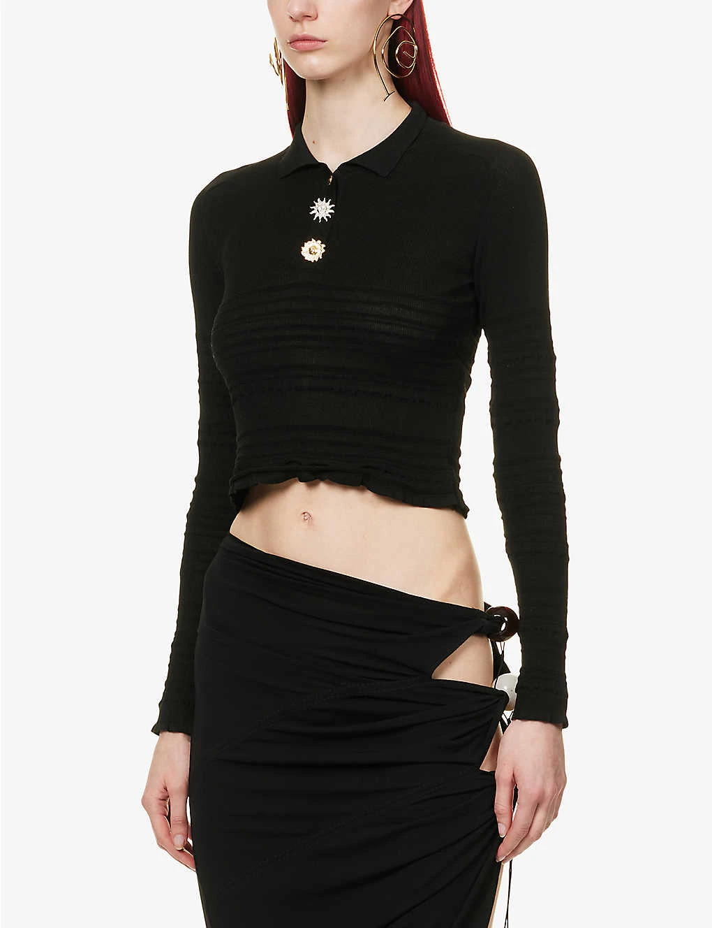 Jacquemus La Maille Aouro Shirred-texture Slim-fit Knitted Top 3 Jacquemus La Maille Aouro Shirred-texture Slim-fit Knitted Top - Image 3