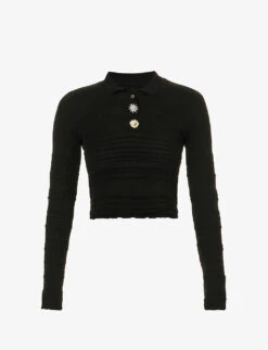 Jacquemus La Maille Aouro Shirred-texture Slim-fit Knitted Top