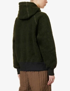 Canada Goose Simcoe Brand-patch Recycled Wool-blend Hoody -Ted Bakee Fashion Shop R04107957 DARKSAGE ALT03