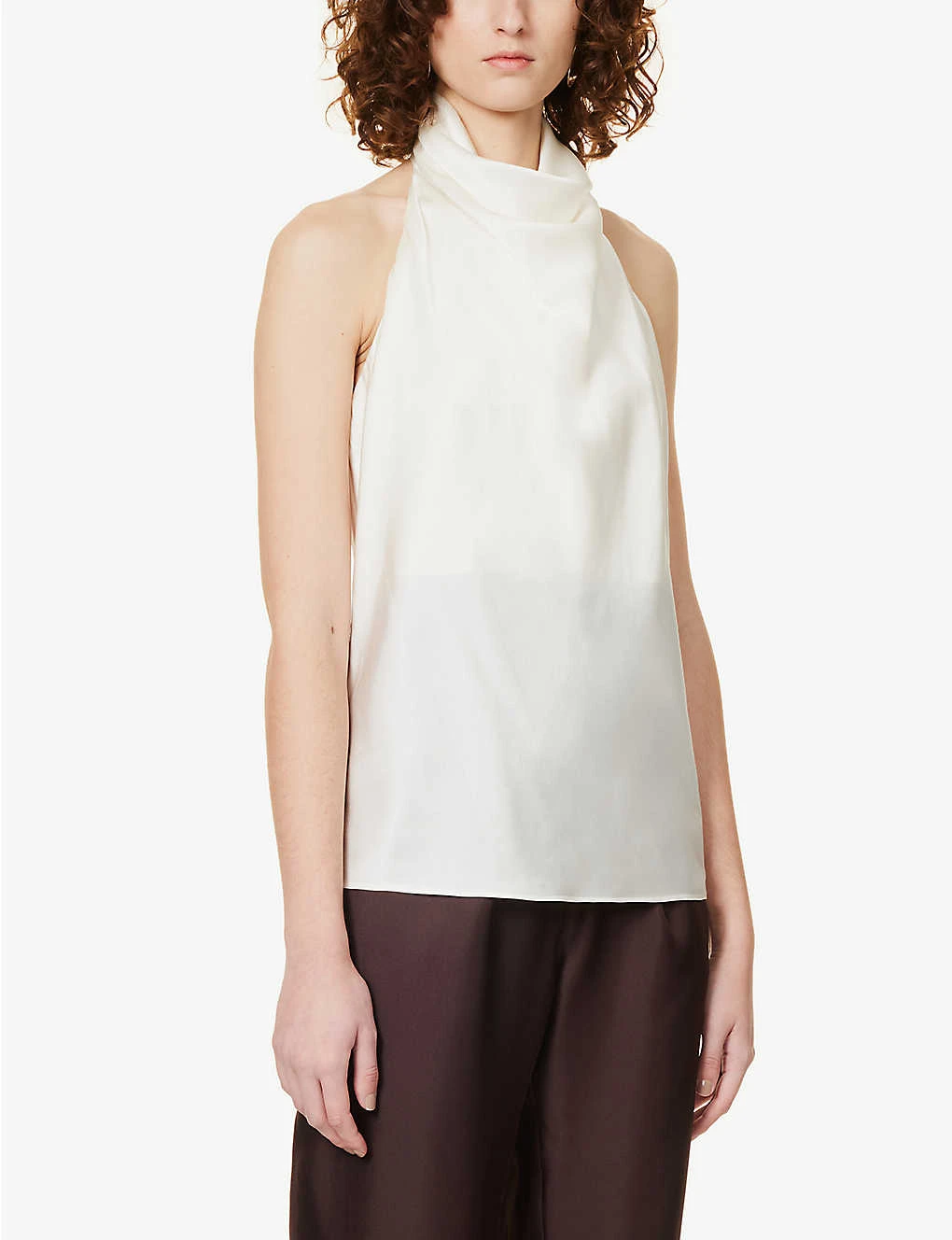 Camille Cowl-neck Stretch-silk Top 3 Camille Cowl-neck Stretch-silk Top - Image 3