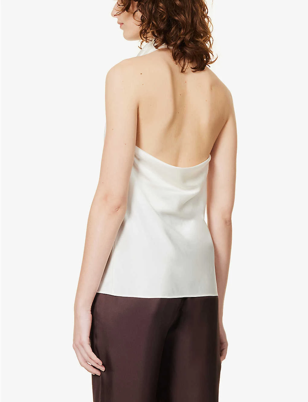 Camille Cowl-neck Stretch-silk Top 4 Camille Cowl-neck Stretch-silk Top - Image 4