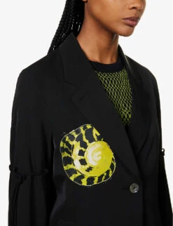 Sftm P 1 Jkt Zebra Blazer -Ted Bakee Fashion Shop R04109259 BLACK ALT04