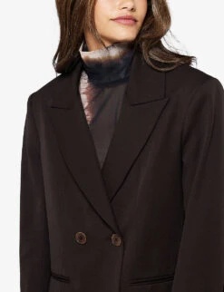 Goddard Double-breasted Recycled-polyester Blazer -Ted Bakee Fashion Shop R04110104 MUSTANG ALT04