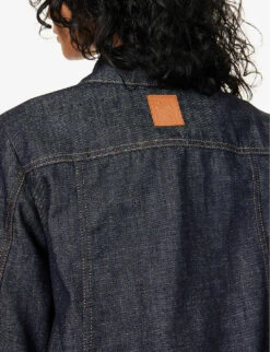 Loewe Trapeze Anagram-patch Denim Jacket -Ted Bakee Fashion Shop R04110381 BLUEDENIM ALT04